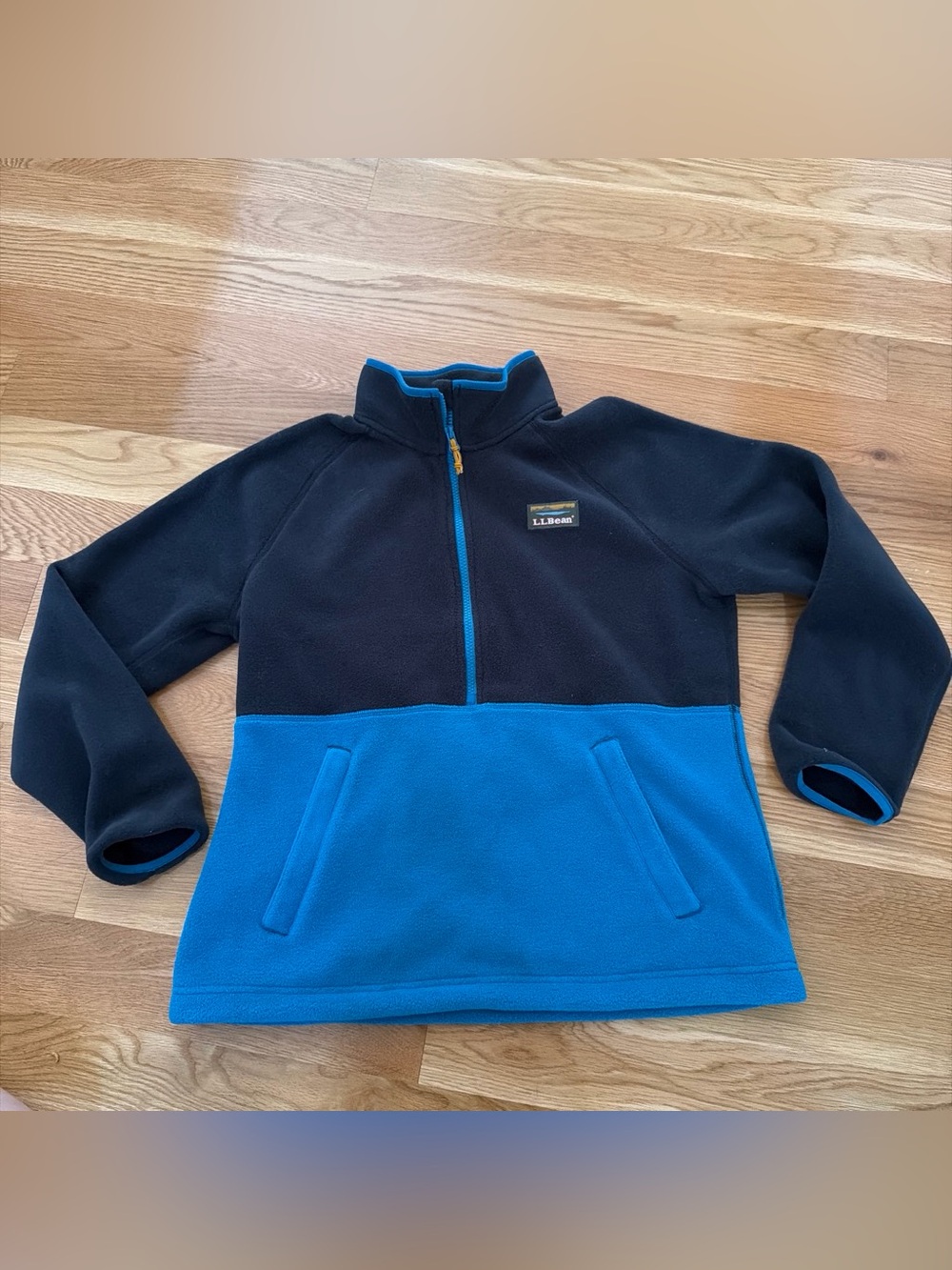 L.L. Bean Black & Blue Fleece Pullover